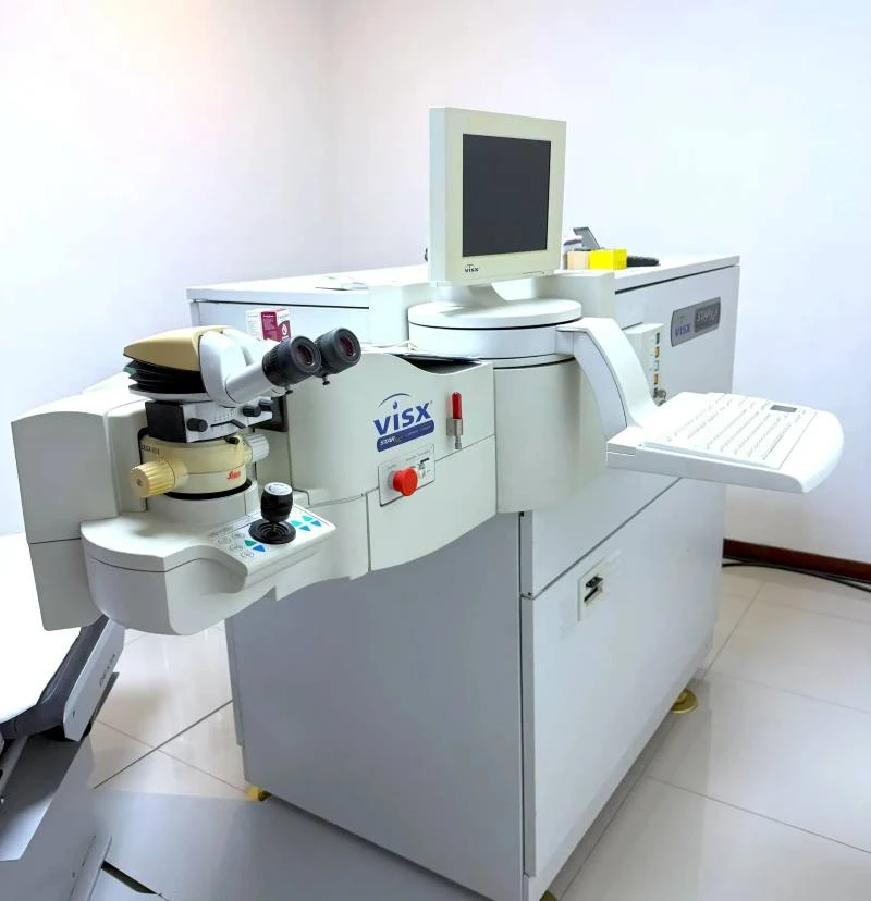Advanced ophthalmic laser and diagnostic machine at Kampala Eye & Lasik Hospital, showcasing the latest in eye care technology.